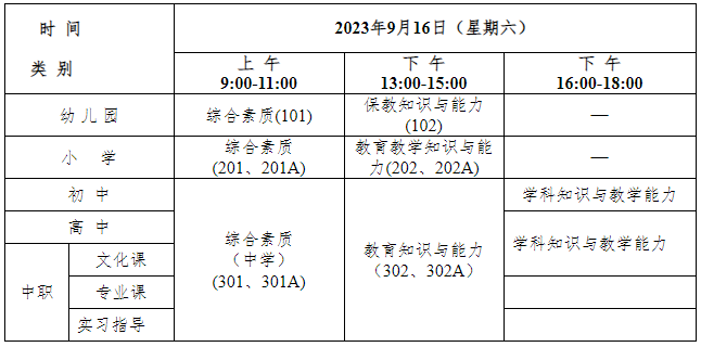 江西教师资格证笔试
